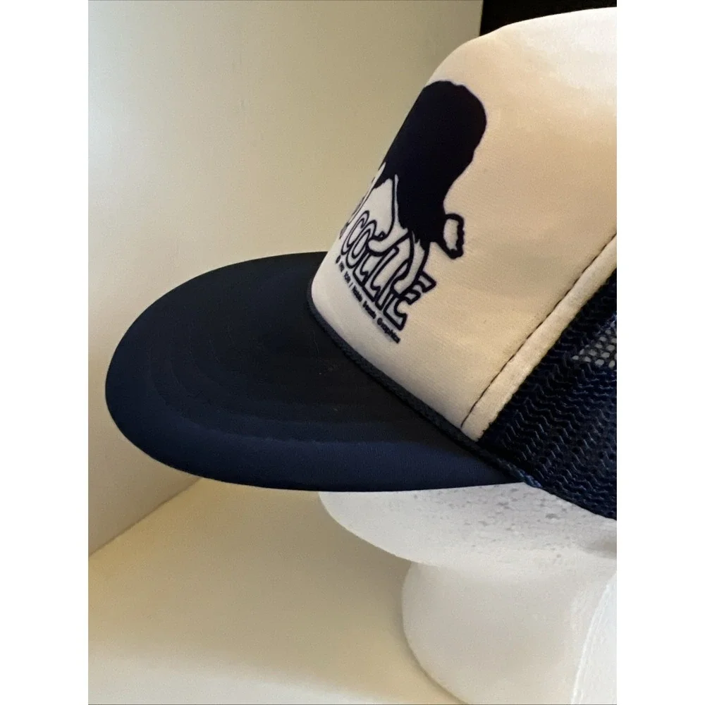 Vintage Border Collie Six‎ Panel Trucker's Double Row Snap Back Hat Cap